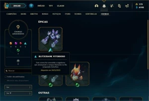 Conta unranked (EX DIAMANTE) com 91 Champs e 94 Skins - League of Legends LOL