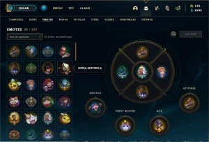 Conta unranked (EX DIAMANTE) com 91 Champs e 94 Skins - League of Legends LOL