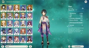 AR 44 COM XIAO+YOIMIYA+CHILDE+JEAN+QIQI E KEQING C1 - Genshin Impact