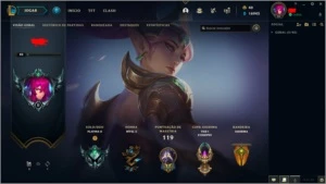 conta plat 2 com 28 skins e 77 icones - League of Legends LOL