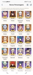 CONTA AR 55 COM 9 PERSONAGENS 5* - Genshin Impact