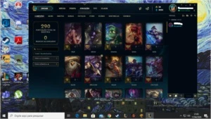 Conta prata 1 com 71 campeões e 48 skins - League of Legends LOL