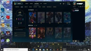 Conta prata 1 com 71 campeões e 48 skins - League of Legends LOL