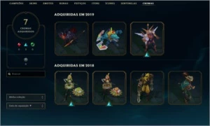 Conta Lol 134 campeões + 125 skin Gold 2 - League of Legends