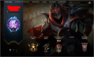Conta Lol 134 campeões + 125 skin Gold 2 - League of Legends