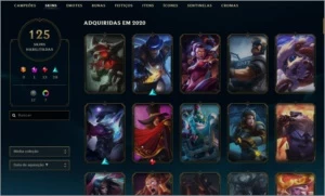Conta Lol 134 campeões + 125 skin Gold 2 - League of Legends