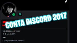 Conta Discord Antiga 2017 - Redes Sociais