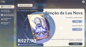 Xiao - Venti - Yaemiko - 114 dias de benção - Genshin Impact