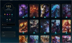 CONTA DIAMANTE 4 103 SKINS (+ de 1000 reais gastos) - League of Legends LOL