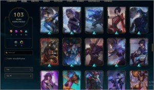 CONTA DIAMANTE 4 103 SKINS (+ de 1000 reais gastos) - League of Legends LOL