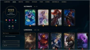 CONTA DE LOL COM 222 SKINS - League of Legends
