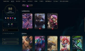 Conta Unranked lvl 80 Lux Elementalista+Katarina Prestigio - League of Legends LOL