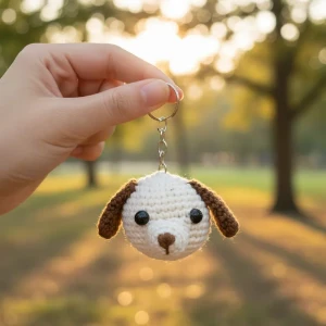 Chaveiro Cãozinho Amigurumi - Artesanato e Personalizados
