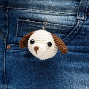 Chaveiro Cãozinho Amigurumi - Artesanato e Personalizados