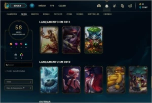 Conta de lol ouro 3 nas 2 filas conta top! - League of Legends