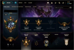 Conta de lol ouro 3 nas 2 filas conta top! - League of Legends