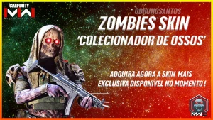 Skin Rara Zombies Cod Mw3 + Brindes - Combo Receitas Zombies - Call of Duty