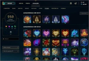 CONTA DE LOL TODOS OS CAMPEÕES, 30000 IP, 246 SKINS - League of Legends