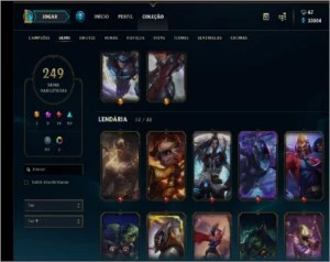 CONTA DE LOL TODOS OS CAMPEÕES, 30000 IP, 246 SKINS - League of Legends
