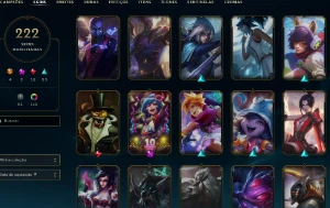 Conta LoL - Esmeralda III / 222 skins LvL 708 - League of Legends