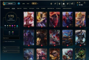 Ouro 2 com TODOS os Champs e 175 Skins ( MID / ADC / JG ) - League of Legends LOL