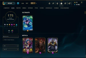 Ouro 2 com TODOS os Champs e 175 Skins ( MID / ADC / JG ) - League of Legends LOL