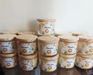 Vela Aromática Safari Maternidade Aniversário - Artesanato e Personalizados