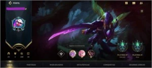 PLATINA IV, com 3BAÚS, 2-Skins, 20Campeões e mais - League of Legends: Wild Rift LOL WR
