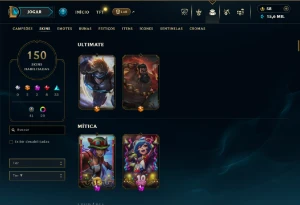 Esmeralda 3 com TODOS os champs e 150 Skins + 11 Vitoriosas - League of Legends LOL