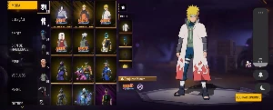 Conta Free Fire Com Calça Angélical e Itens do Naruto