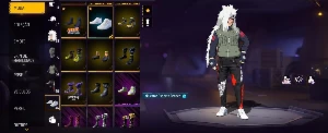 Conta Free Fire Com Calça Angélical e Itens do Naruto