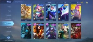 Conta cheia de skins caras Mobile legends