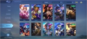 Conta cheia de skins caras Mobile legends