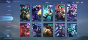 Conta cheia de skins caras Mobile legends