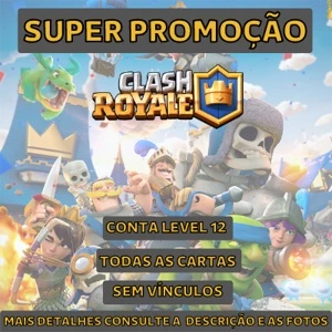 Conta Clash Royale level 12 4270 trofeús com todas as cartas