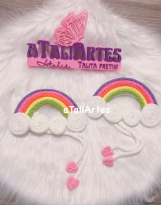 Prendedor de Cortina Arco-íris personalizado - Artesanato e Personalizados