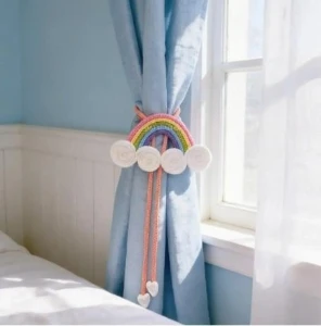 Prendedor de Cortina Arco-íris 2 Peças - Artesanato e Personalizados
