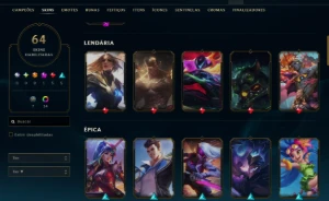 Conta Lol Esmeralda - Muitas Skins Lendarias E Mitica - League of Legends