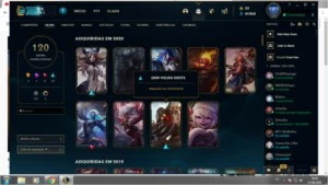 League e valorant com 130 skins e faca e skins armas. - League of Legends LOL
