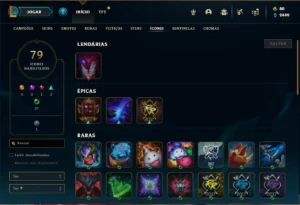 Conta platina 2 com 55 Champs e 21 Skins - League of Legends LOL