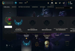 Conta platina 2 com 55 Champs e 21 Skins - League of Legends LOL
