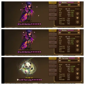 Conta Global G1/C2 2 nat5 LD (Elenoa e Tianglang) - Summoners War