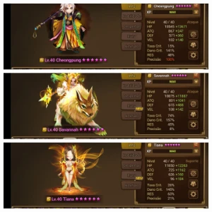 Conta Global G1/C2 2 nat5 LD (Elenoa e Tianglang) - Summoners War