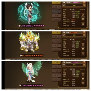 Conta Global G1/C2 2 nat5 LD (Elenoa e Tianglang) - Summoners War