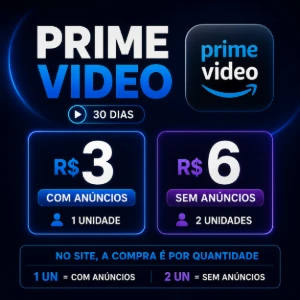 Prime Video 30 Dias | Tela Privada | Com/Sem Anúncios - Assinaturas e Premium