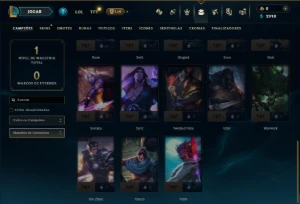 Unranked com 30 Champs e 2 Skins - League of Legends LOL