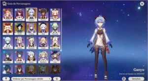 AR54 Ganyu, Venti, Klee, Keqing, Qiqi + Espinha Celestial - Genshin Impact