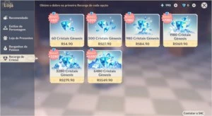 AR54 Ganyu, Venti, Klee, Keqing, Qiqi + Espinha Celestial - Genshin Impact