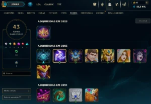 [Entrega Automática] Conta Lol Platina, 25K Ea, 44 Skins - League of Legends