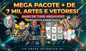 Mega Pacote 7 Mil Artes e Vetores Premium CDR + - Artes e Templates Artes Canva